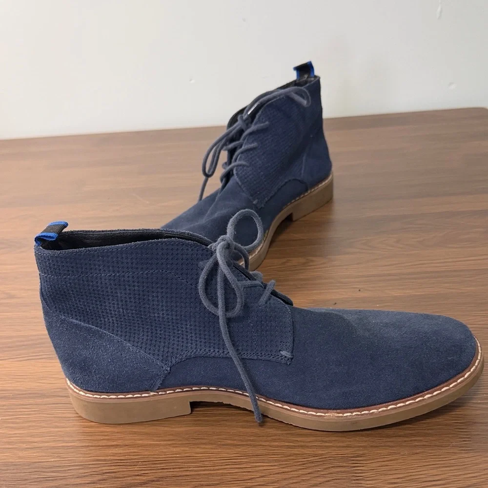 Steve Madden Blue Suede Hardenn‎ Men's Boots Sz 10